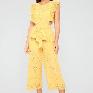 FASHION NOVA EYELET JUMPSUIT NWT